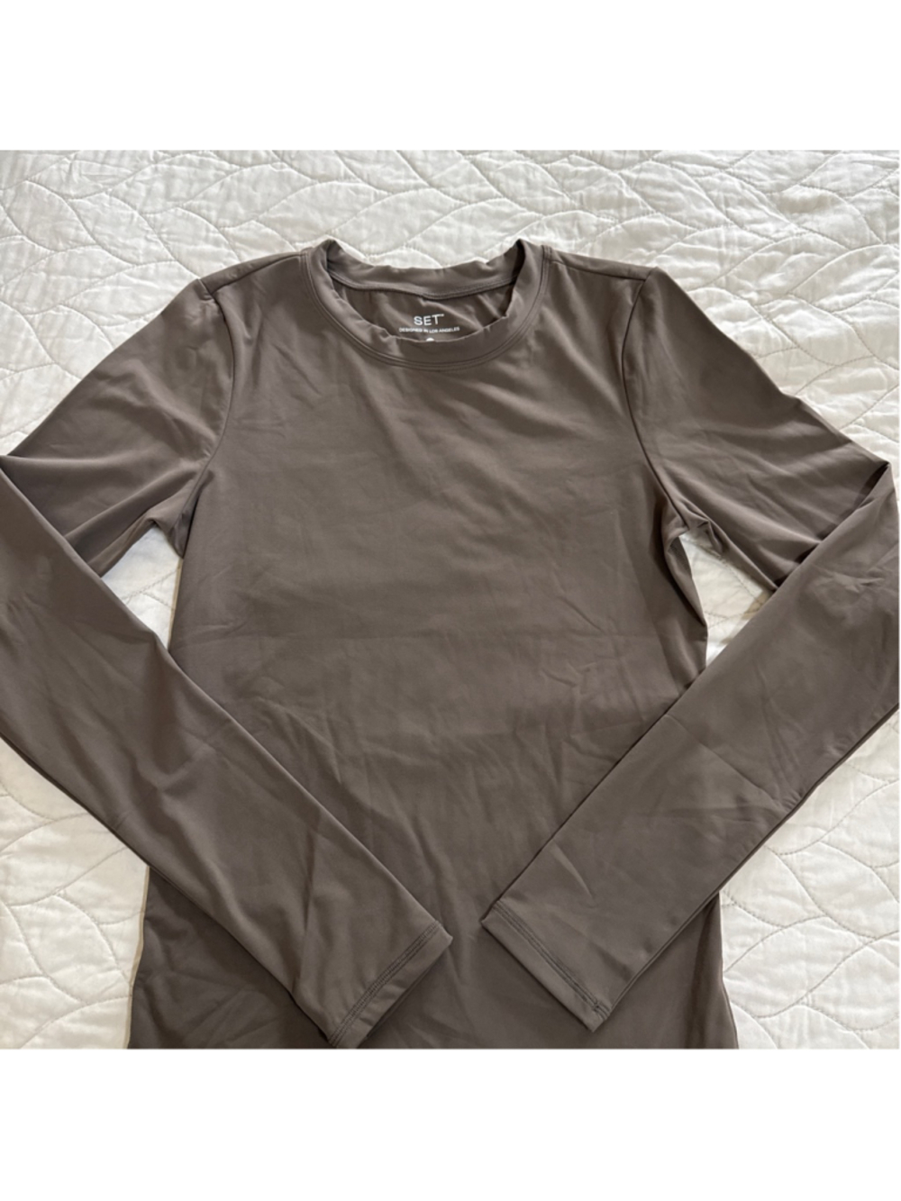 SET Active Brown Long Sleeve Tee Medium